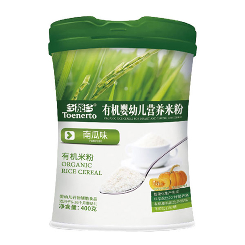 多能多南瓜味有機(jī)嬰幼兒營養(yǎng)米粉桶裝