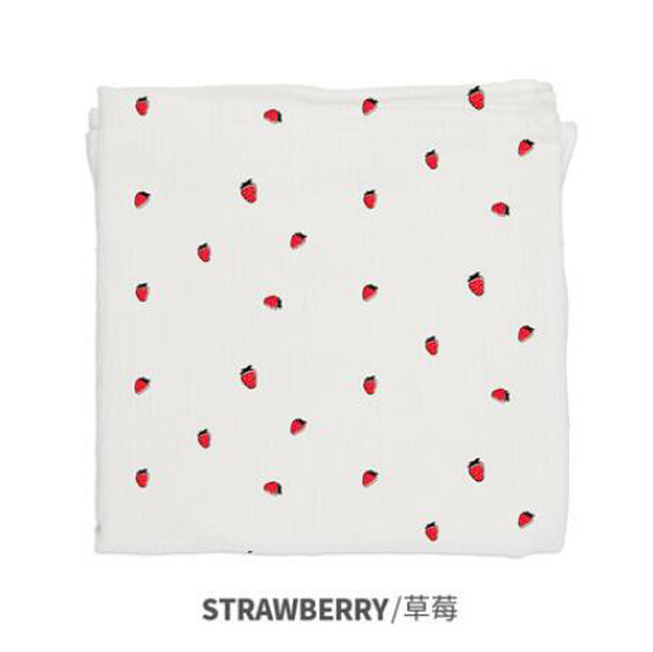 西班牙baby bites嬰兒Muslin多用途純棉襁褓包巾 草莓.jpg 西班牙baby bites嬰兒Muslin多用途純棉襁褓包巾 草莓.jpg
