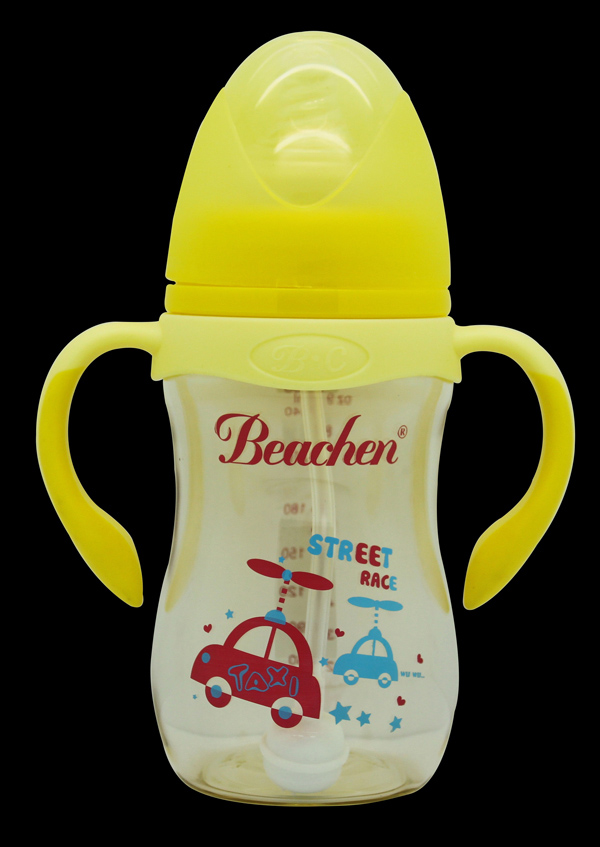 貝臣260ml 寬口PPSU帶手柄自動吸奶瓶