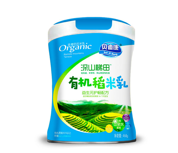 貝迪康深山梯田有機稻米乳-益生元護(hù)暢配方 聽裝