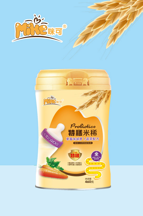 咪可特膳米稀-草莓味胡蘿卜蔬菜配方 聽(tīng)裝