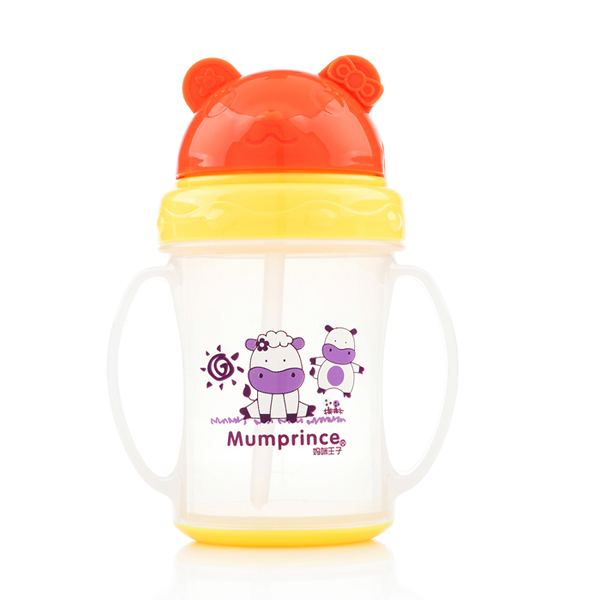 媽咪王子翻蓋飲水杯240ml 紅色
