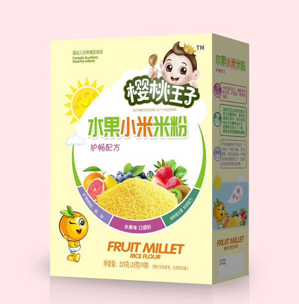 櫻桃王子水果小米米粉-護暢配方盒裝