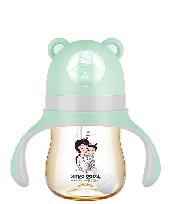 馨菲寶貝超寬口徑PPSU奶瓶180ml綠色