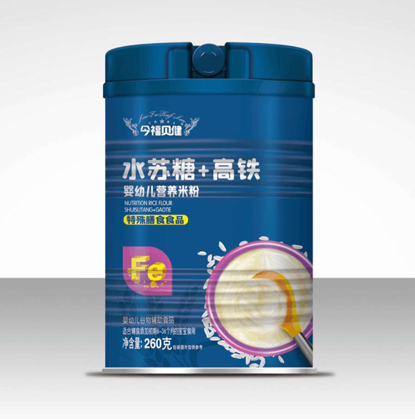 今福貝健嬰幼兒營養(yǎng)米粉-水蘇糖+高鐵
