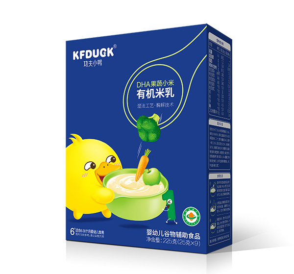 功夫小鴨有機(jī)米乳-DHA果蔬小米