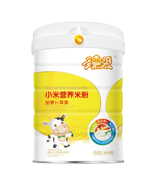 多嘉愛小米營養(yǎng)米粉聽裝 胡蘿卜蘋果