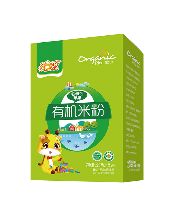 多嘉愛有機米粉盒裝 鐵鋅鈣蘋果