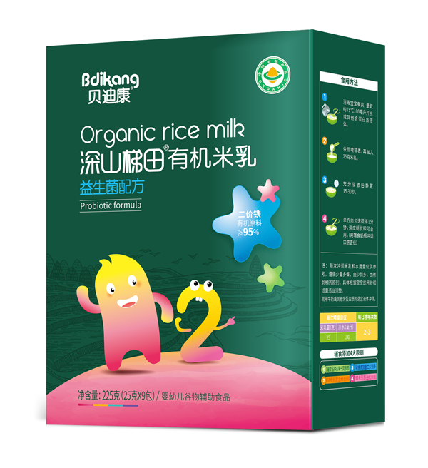 貝迪康深山梯田有機米乳 益生菌配方 盒裝