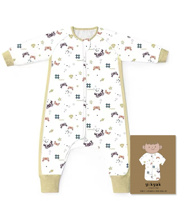 yikyak四層紗布長(zhǎng)袖分腿睡袋(側(cè)拼款) 蟹蟹你.jpg