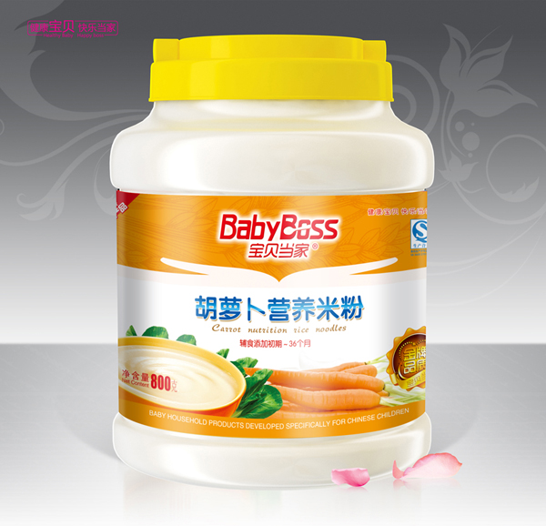 寶貝當(dāng)家胡蘿卜營(yíng)養(yǎng)米粉 800g桶裝