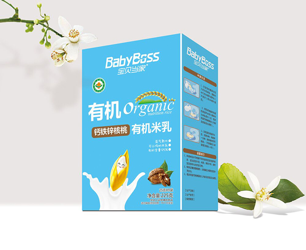寶貝當家有機米乳盒裝225克(鈣鐵鋅核桃)