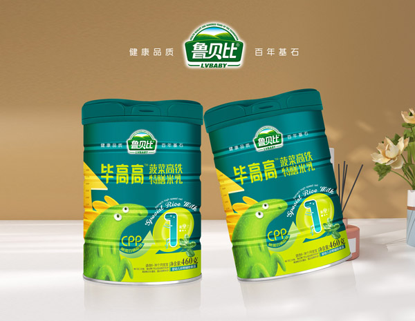 魯貝比畢高高菠菜高鐵特膳米乳 罐裝