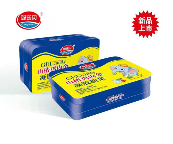聰樂貝山楂雞內(nèi)金凝膠糖果 鐵盒裝