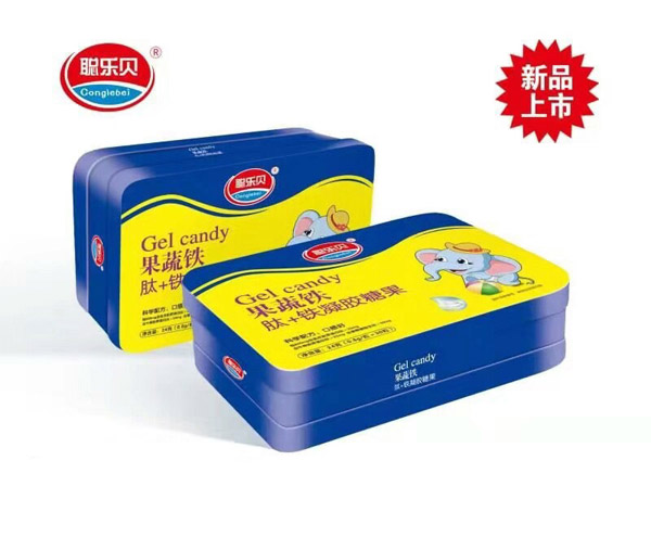 聰樂貝果蔬鐵凝膠糖果 鐵盒裝