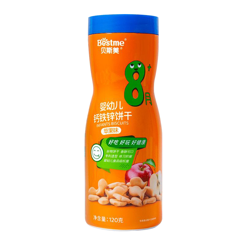 貝斯美嬰幼兒鈣鐵鋅餅干 蘋果味