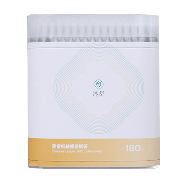 沐舒嬰童紙軸螺旋棉簽--180支