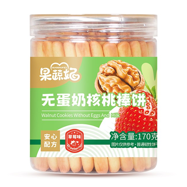 果蔬妃無(wú)蛋奶核桃棒餅 草莓味