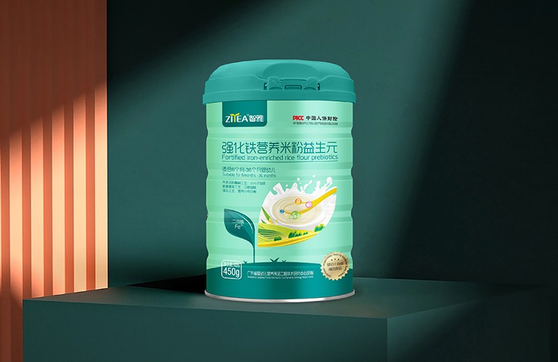 智雅強(qiáng)化鐵營養(yǎng)米粉益生元 罐裝