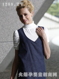 也諾開(kāi)襟疊扣牛仔背心