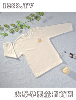 迪迪60支雙面布片印花長(zhǎng)袖肩開上衣