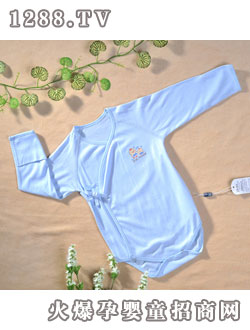 迪迪60支雙面布片印花長袖綁繩汗衣