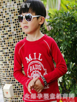 開(kāi)心寶貝紅色男童裝