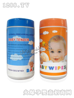 舒爾潔橘色嬰兒濕巾