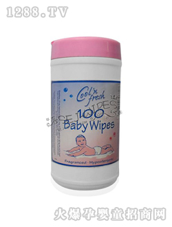 紅色嬰兒濕巾粉色瓶裝