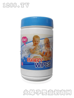 紅色嬰兒濕巾藍色瓶裝