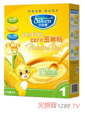 興佳康盒裝益生元蓮子綠豆玉米粉1段