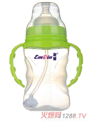 皇嬰寬口PP適指自動(dòng)小奶瓶150ml綠色