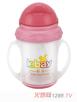樂(lè)蓓嬰幼兒學(xué)飲杯6907A粉紅色
