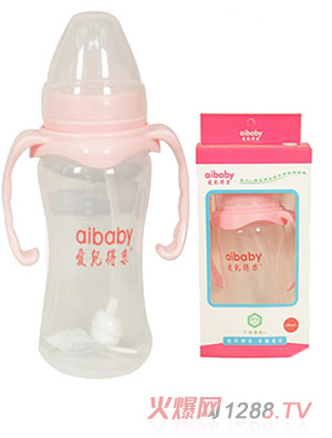 愛(ài)兒得樂(lè)300ml寬口PP帶柄自動(dòng)奶瓶