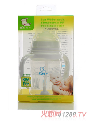 優(yōu)貝牛牛寬口徑自動(dòng)PP奶瓶