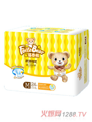 福泰熊舒薄棉柔yinge紙尿褲M碼24片