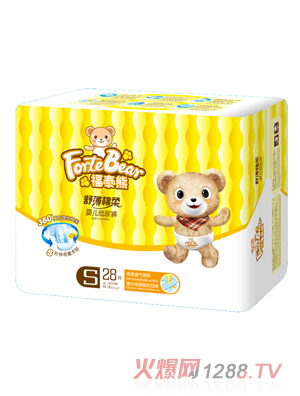 福泰熊舒薄棉柔yinge紙尿褲S碼28片