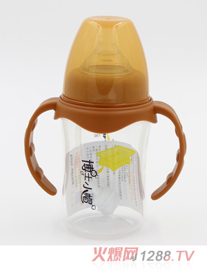 博士小帽P(pán)P有柄自然親子寬口自動(dòng)奶瓶180ml橙色