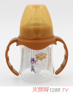 博士小帽P(pán)P有柄自然親子寬口自動(dòng)奶瓶120ml橙色