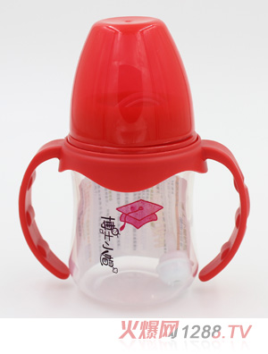 博士小帽P(pán)P有柄自然親子寬口自動(dòng)奶瓶120ml紅色