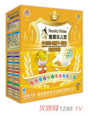 皇室樂兒寶牛初乳胡蘿卜淮山營養(yǎng)米粉300克