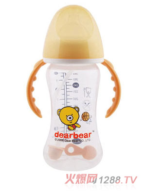 親親貝貝PP功學(xué)寬口自動(dòng)奶瓶280ml+握把