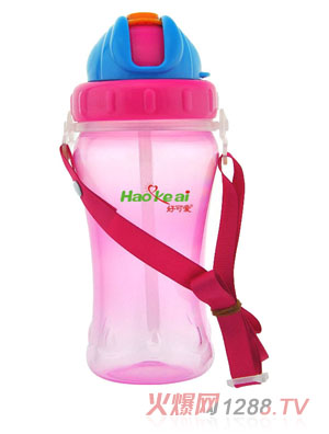 好可愛(ài)錐形（多色）兒童吊帶水壺