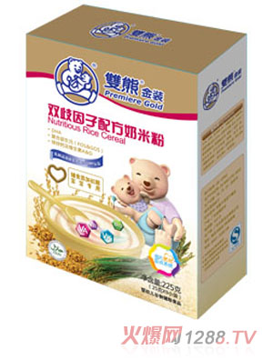 雙熊金裝雙歧因子配方奶米粉盒裝