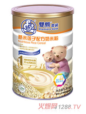 雙熊金裝薏米蓮子配方奶米粉1段聽裝