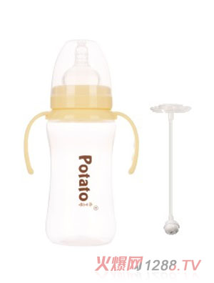 小土豆寬口徑PP雙柄自動(dòng)大奶瓶