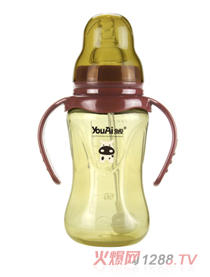 幼愛(ài)PP標(biāo)口帶柄自動(dòng)吸尊貴經(jīng)典奶瓶160ml