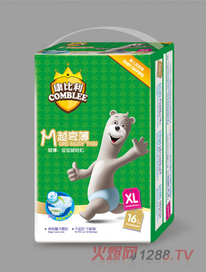 康比利M越享薄yinge紙尿褲XL碼16片