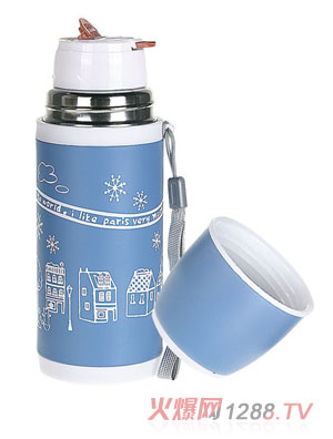 貝樂嘉藍色雪花時尚兒童水壺