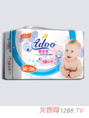 愛多多海量倍吸嬰兒紙尿片M碼36片